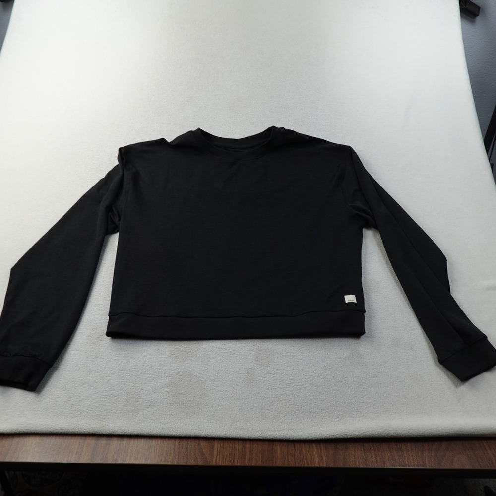 Vuori Long Sleeve Halo Crew Sweatshirt Womens Large Black DreamKnit Pullover